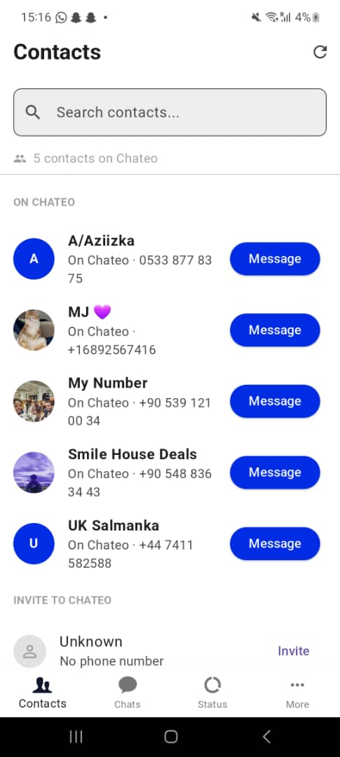 Chateo App Preview